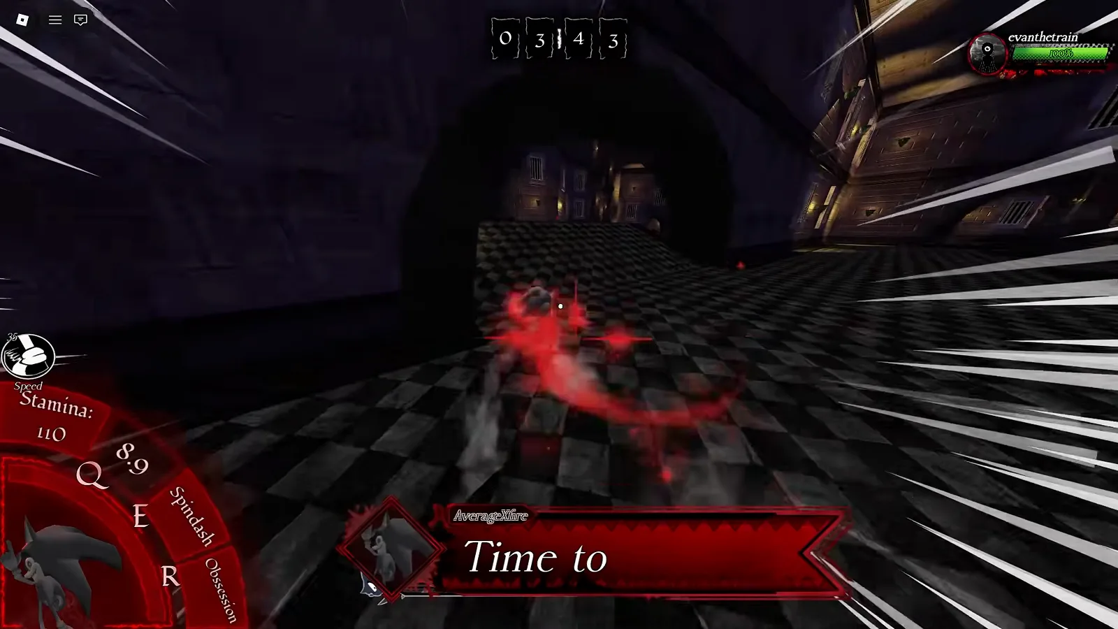 Roue de capacités de 2017X en forme de base dans Abyssal Escape montrant Speed, Spindash et Obsession